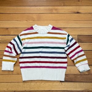 GAP Women's Colorful Striped Crew Neck Sweater